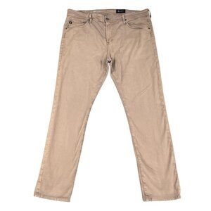 NWOT AG Adriano Goldschmied Everett SUD Sueded Slim Straight Pants Sz 38 x 32